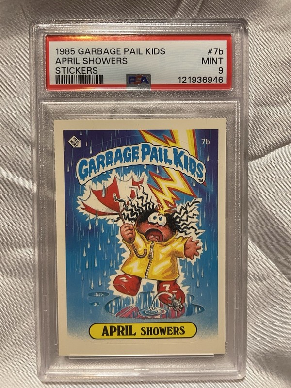 1985 Topps OS1 Garbage Pail Kids APRIL SHOWERS 7b Matte Card PSA 9