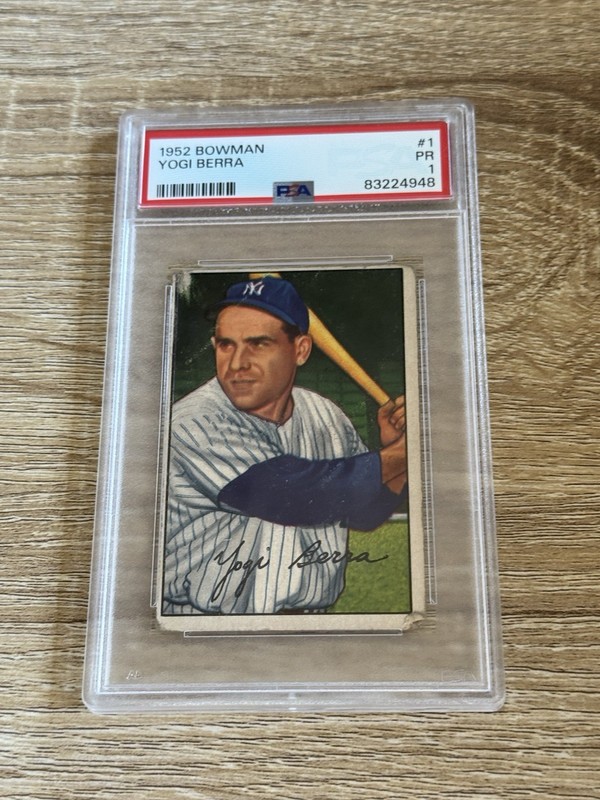 1952 Bowman Yogi Berra #1 PSA 1 Yankees HOF