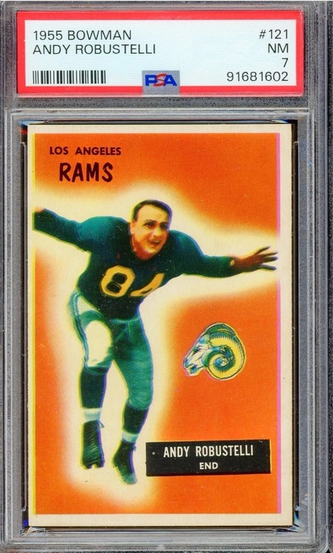 1955 Bowman Football #121 Andy Robustelli PSA 7
