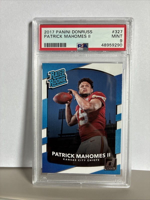 2017 Panini Donruss Patrick Mahomes II  Rated Rookie (RC) PSA 9 MINT