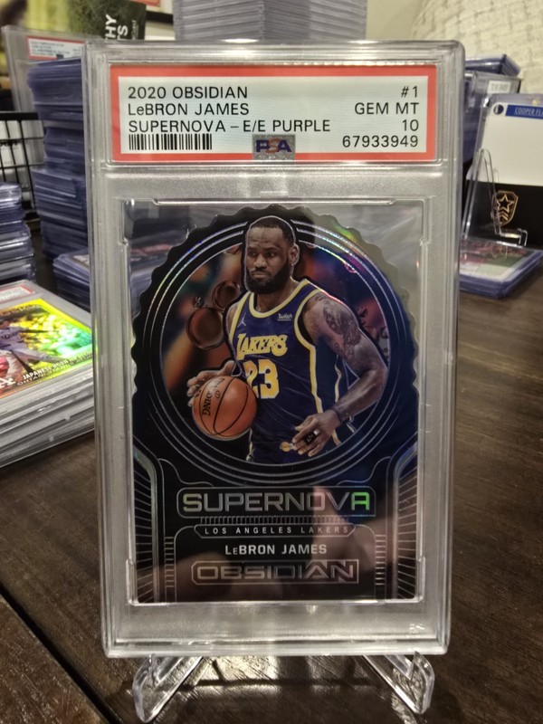 LeBron James 2020 Panini Obsidian Supernova Purple Electric Etch /75 - PSA 10🔥