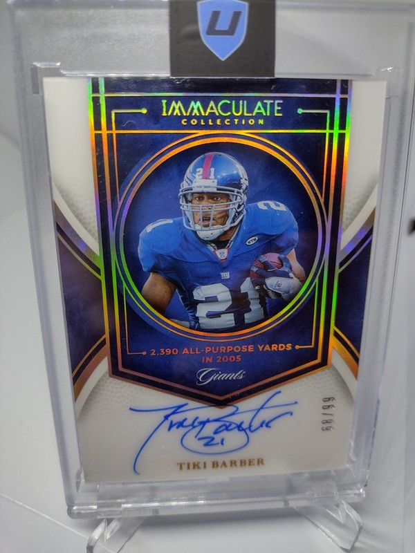 2025 Immaculate Collection Tiki Barber Auto /99 No. IR-TBR Beautiful Signature🔥