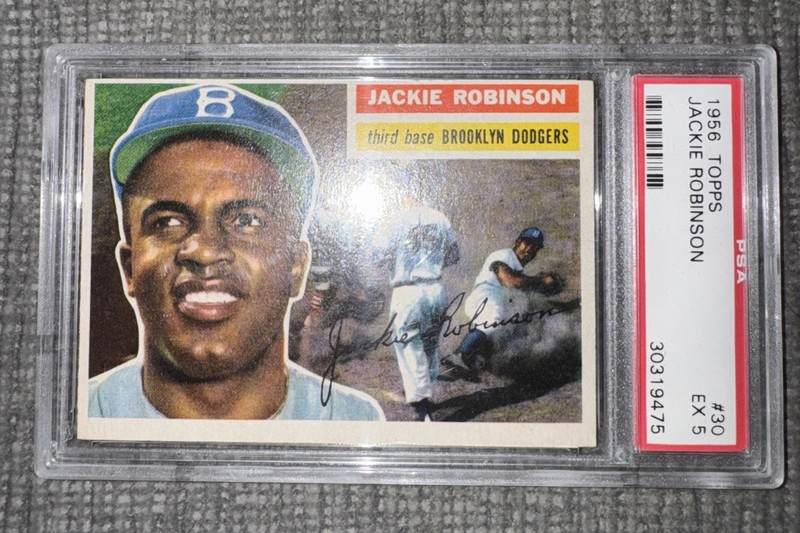1956 Topps - Jackie Robinson #30 White Back PSA 5 EXCELLENT