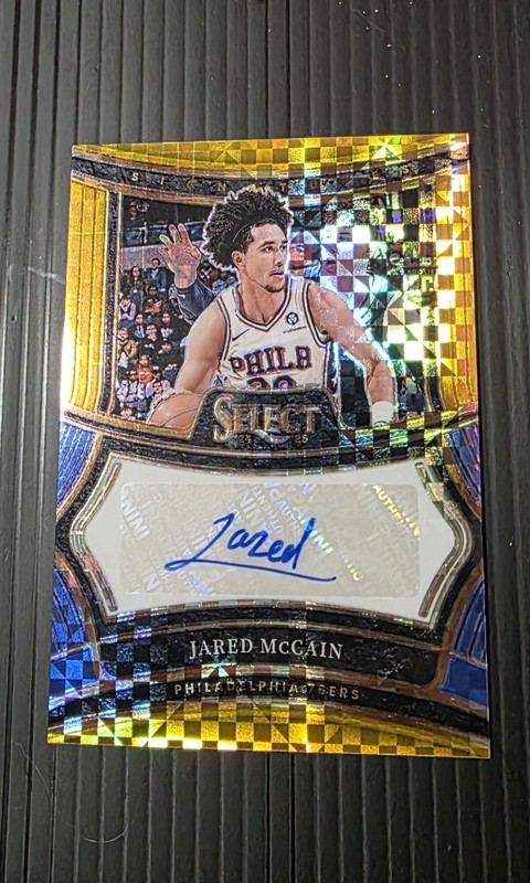 2024-25  Select Rookie Signatures Jared McCain #RS-JAR Gold Prizm /10 Auto RC