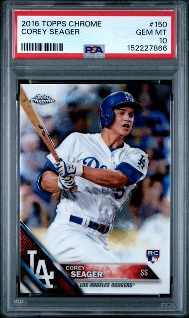 COREY SEAGER 2016 Topps Chrome #150 PSA 10 GEM MT RC