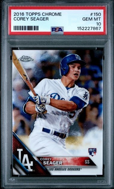COREY SEAGER 2016 Topps Chrome #150 PSA 10 GEM MT RC