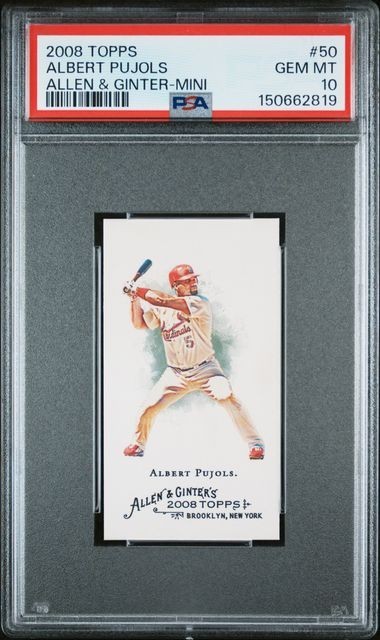 Albert Pujols 2008 Topps Allen & Ginter Mini #50 PSA 10 GEM MT