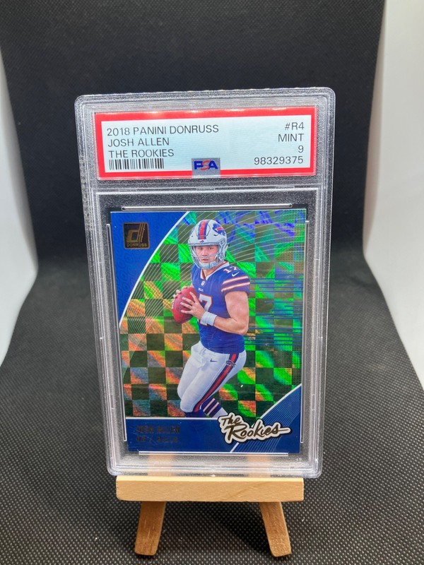 Josh Allen 2018 Panini Donruss The Rookies ROOKIE RC #R-4 PSA 9 Bills 👀🦬🏈🔥