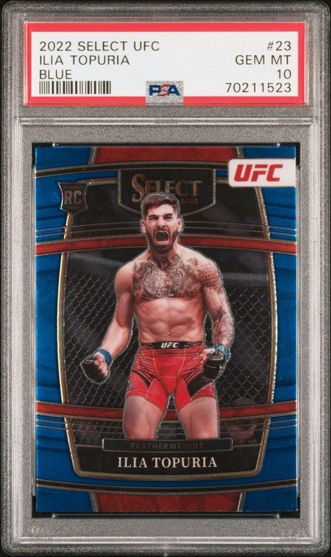 2022 Panini Select UFC Ilia Topuria Blue PSA 10