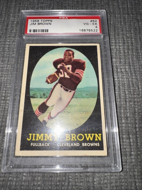 1958 Topps - Jim Brown #62 (RC) PSA 4 Awesome Card!! view 2