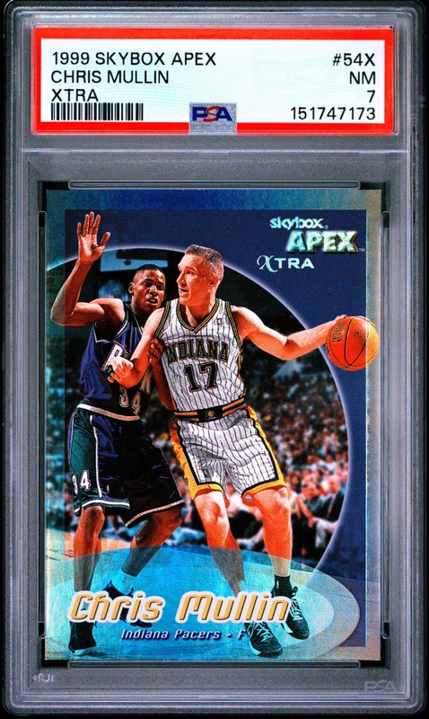 1999 SkyBox Apex Xtra Chris Mullin /50 PSA 7 Low Pop HOF 🔥 Warriors Pacers