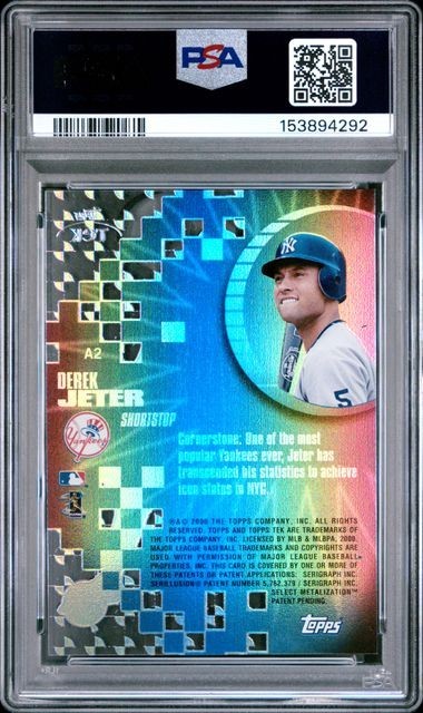 2000 TOPPS TEK ARCHITEKS #A2 DEREK JETER ARCHITEKS PSA 9 view 2