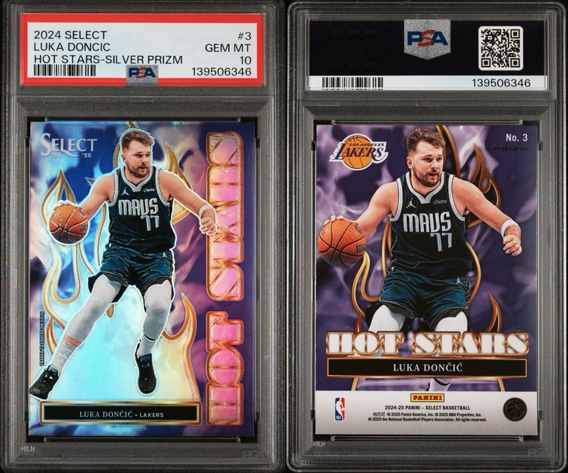 2024-25 Panini Select Hot Stars Luka Dončić #3 Silver Prizm PSA 10!! POP 3!!