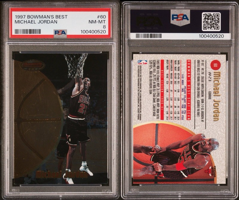 1997-98 Bowman's Best Michael Jordan PSA 8!! #60