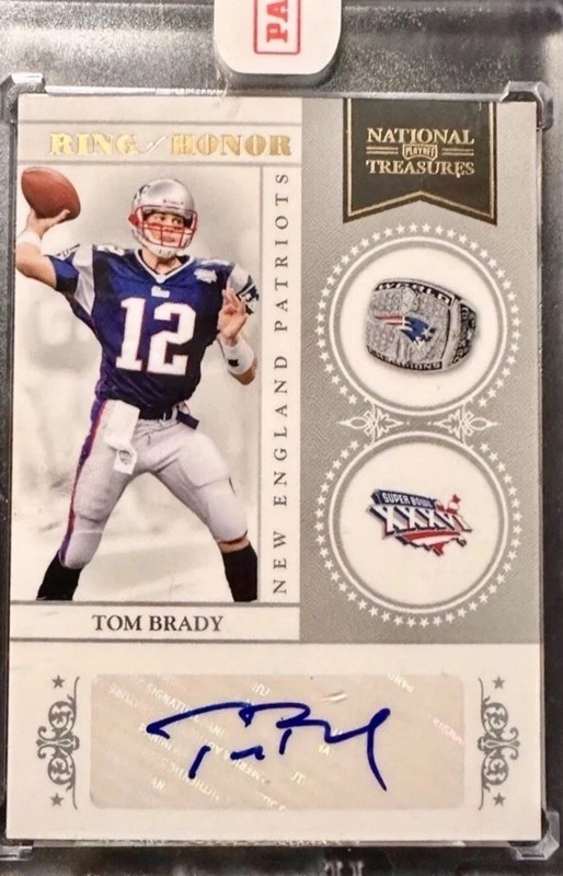 TOM BRADY AUTO /4 National Treasures Panini 2011 Super Bowl SEALED RARE /4