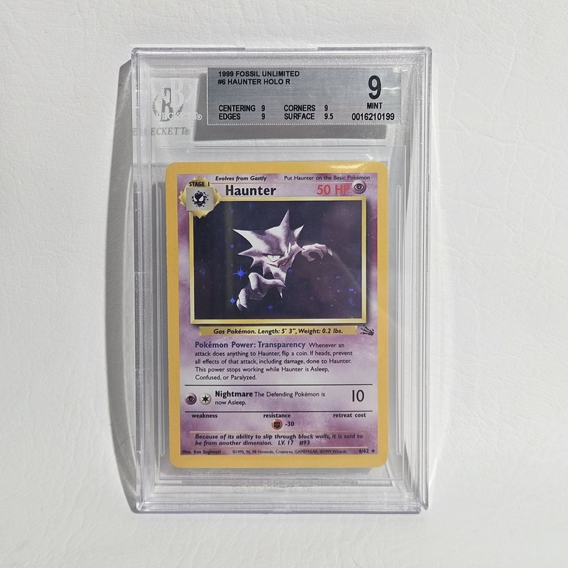1999 Pokemon Fossil Haunter #6 Holo BGS 9 Not PSA Or CGC MINT Graded Card
