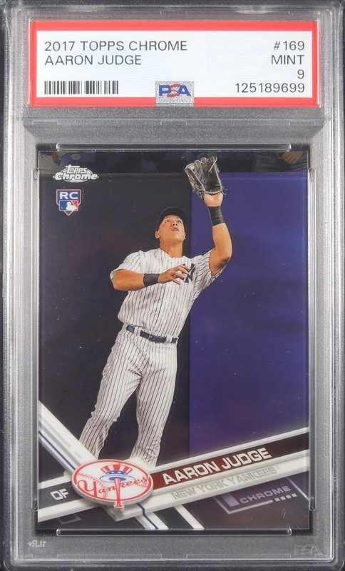 2017 Topps Chrome #169 Aaron Judge RC Rookie ~ PSA 9 MINT