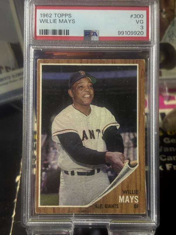 1962 Topps - Willie Mays #300 PSA 3 VG San Francisco Giants Hall Of Fame