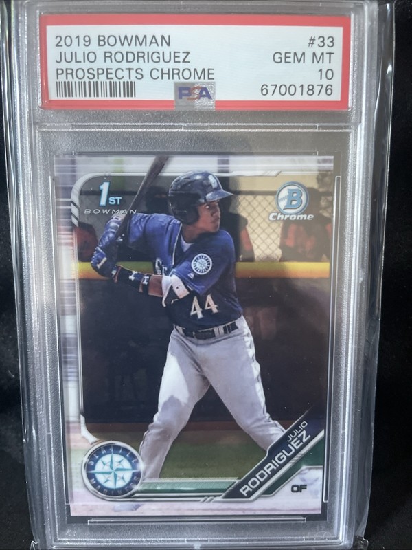 2019 Bowman Chrome Prospects Julio Rodriguez 1st Bowman PSA 10