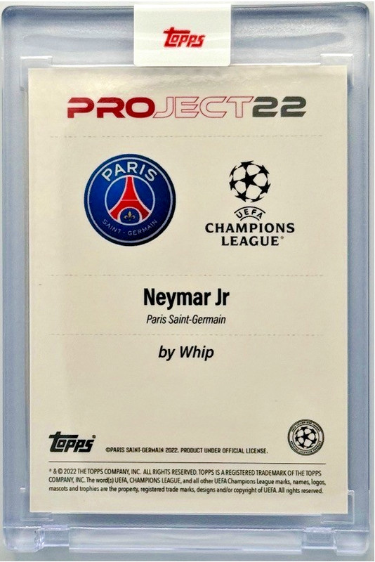2022 NEYMAR JR - Topps UK Project 22 Whip Online Exclusive /22 SP *TOPPS SEALED* view 2