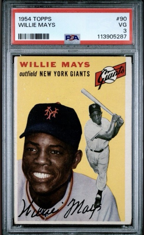 1954 Willie Mays Topps #90 N.Y.  Giants HOF Centered PSA 3 Great Eye Appeal