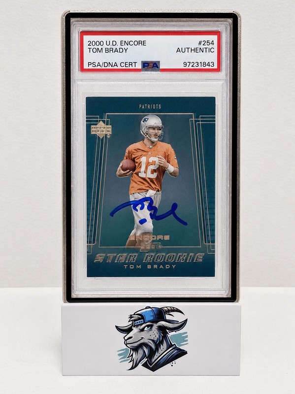 Tom Brady 2000 UD Encore Star Rookie Auto PSA/DNA Authentic Patriots RC #254