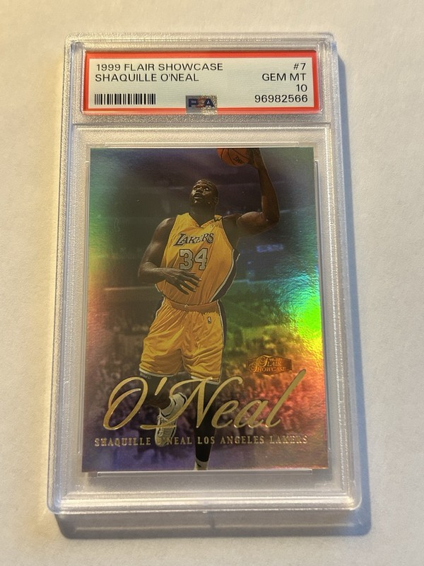 1999 Flair Showcase Shaquille O’Neal #7 PSA 10 GEM MINT Lakers HOF 🔥🔥🔥🔥