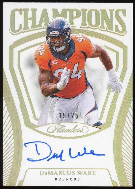 2025 Panini Flawless DeMarcus Ware Champions Signatures Auto /25 #CH-DWE