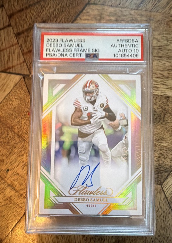 2023 Panini Flawless Flawless Frame Signatures Deebo Samuel #FFSDSA PSA Auto 10