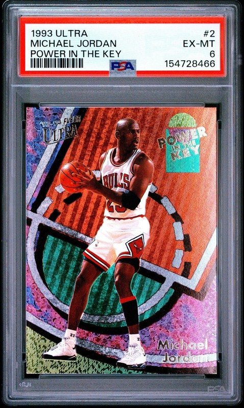 1993 Ultra Power In The Key Power In The Key #2 Michael Jordan PSA 6