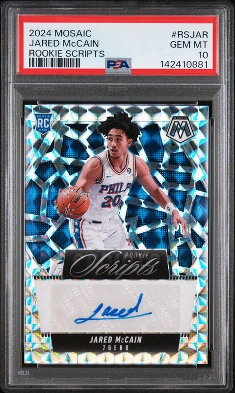 2024 Mosaic Jared McCain PSA 10 Rookie Scripts Auto Oklahoma City Thunder #RSJAR