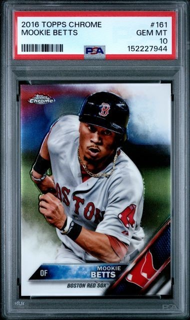 MOOKIE BETTS 2016 Topps Chrome #161 PSA 10 GEM MT