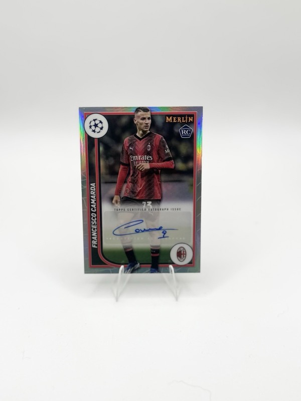 2023-24 Topps Chrome Merlin FRANCESCO CAMARDA RC Rookie Auto Refractor AC Milan