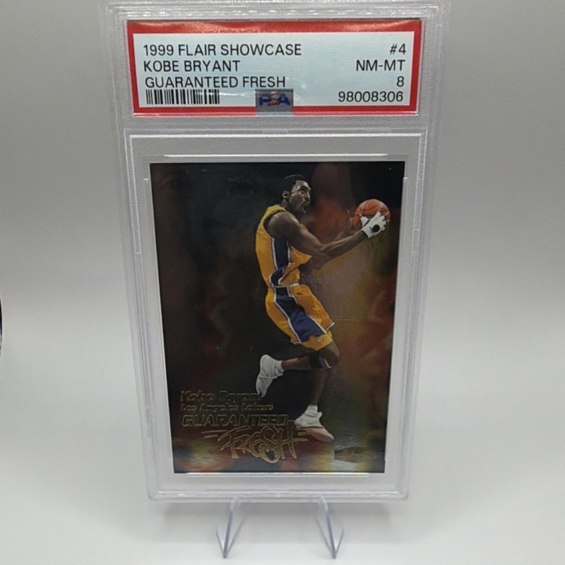 Kobe Bryant 1999 Flair Showcase Guaranteed Fresh Insert #4 PSA 8