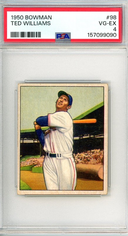 1950 Bowman TED WILLIAMS #98 PSA Grade 4 VG-EX Cond "Just Graded HI-END"