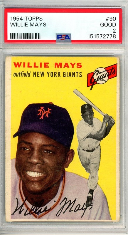 1954 Topps WILLIE MAYS #90 PSA Grade 2 GD-Cond "Just Graded HI-END"