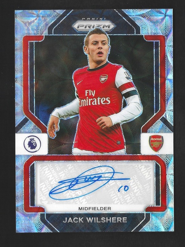 2022-23 Panini Prizm EPL Jack Wilshere Choice Silver Scope Prizm Auto Arsenal