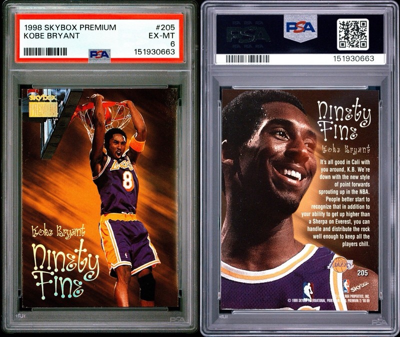 SkyBox 1998-99 Premium Ninety Fine Kobe Bryant #205 PSA 6!! Lakers