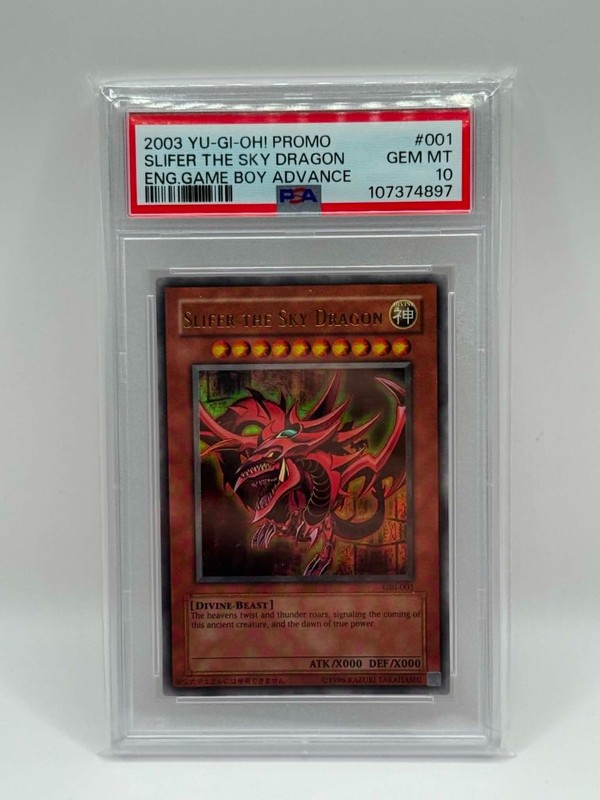 2003 YU-GI-OH! GAME BOY ADVANCE ULTRA RARE SLIFER THE SKY DRAGON GBI-001 PSA 10