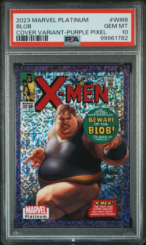2023 UD Marvel Platinum Cover Variant Blob PURPLE PIXELS /35 - PSA 10