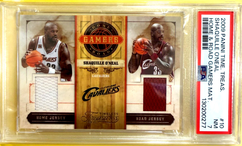 2009-10  Timeless Treasures 085/100 Home Road Game Materials PSA 1/1 Shaquille
