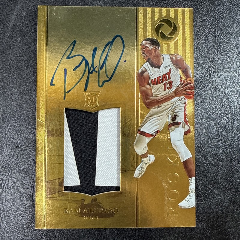 2017-18 Panini Opulence Bam Adebayo Gold Rookie Patch Auto /79 Mr. 83 Point Heat