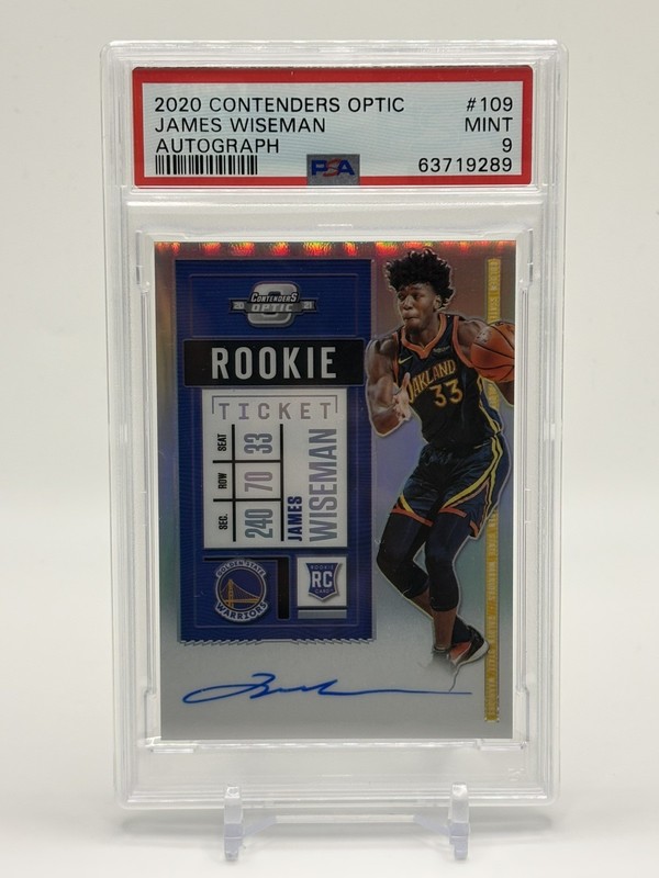 2020 Contenders Optic James Wiseman Rookie Ticket Auto #109 PSA 9 RC