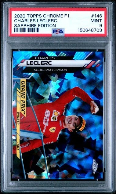 Charles LeClerc 2020 Topps Chrome F1 Sapphire Edition #146 PSA 9 MINT RC
