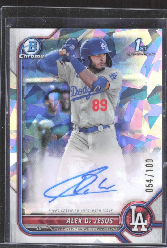 2022 Bowman Chrome 1st Alex De Jesus Atomic Refractor Auto /100