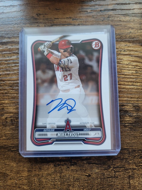 2026 Bowman Autograph Mike Trout Angels Auto PRV-MT