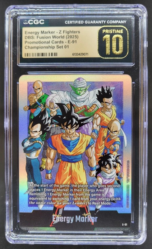 2025 DRAGON BALL SUPER FUSION WORLD Z FIGHTERS E-91 CGC 10 PRISTINE Q PT