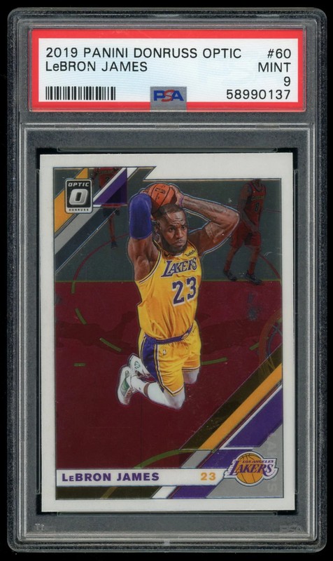 2019-20 Donruss Optic Base LeBron James 60 PSA 9