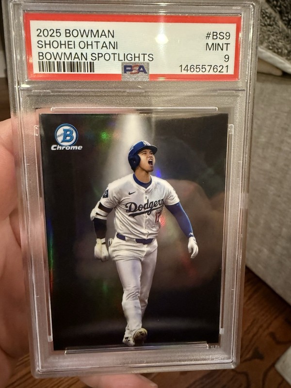2025 Bowman Bowman Spotlights #BS9 Shohei Ohtani Bowman Spotlights PSA 9 view 2