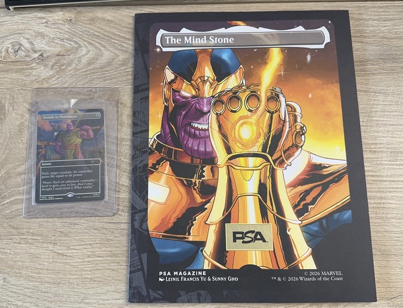 PSA Magazine MAY 2026 + SEALED Thanos Magic The Gathering Card Promo SWORDS